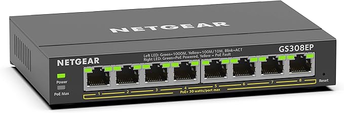 Netgear GS308EP 8-Port PoE+ Switch